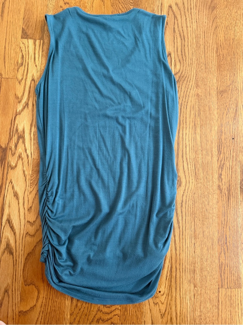 TEAL KINROSS Ruched Tank - Picture 3 of 5